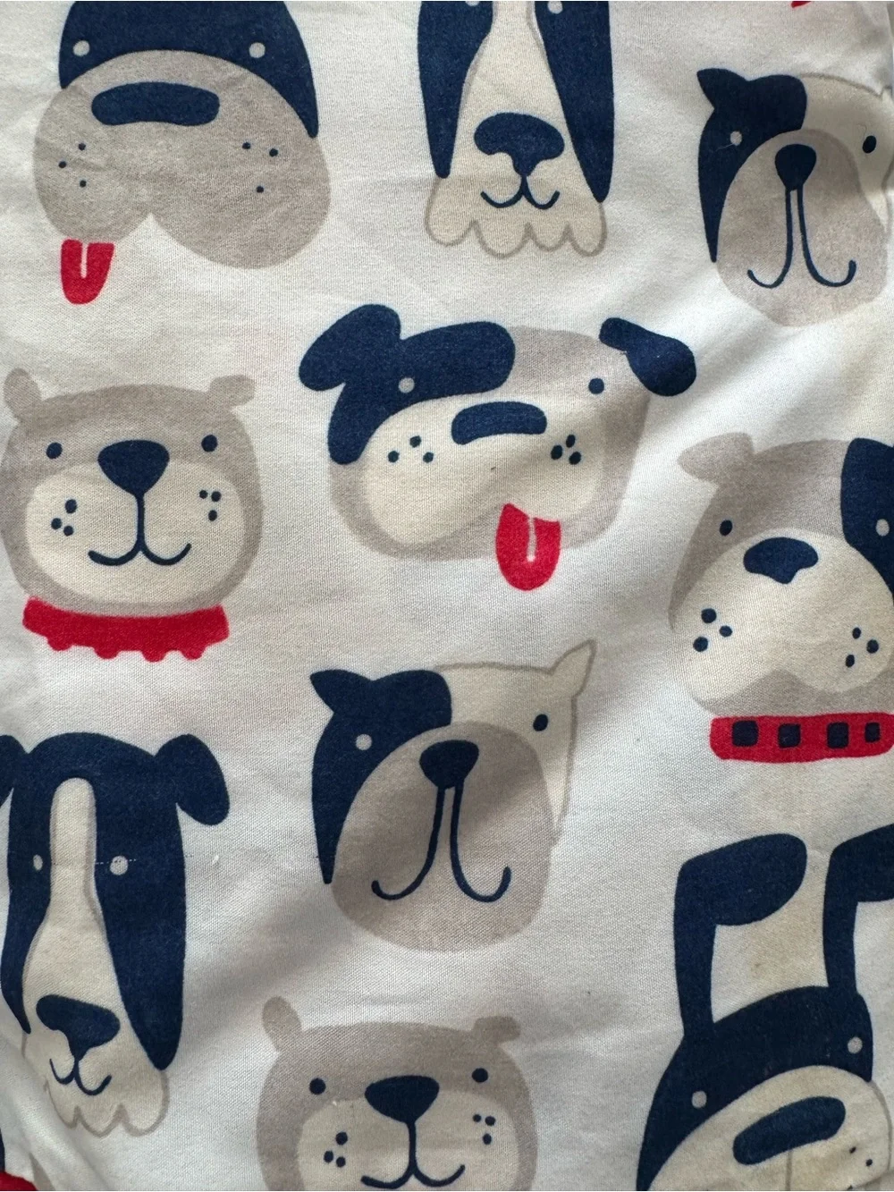 Target Dog Faces Sheet Set - Navy, Gray, Red on White